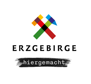 Logo hiergemacht Erzgebirge mit Dachmarke
